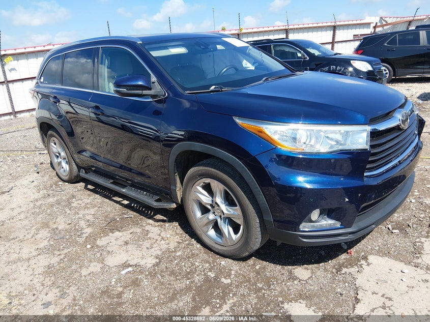 2015 Toyota Highlander VIN 5TDYKRFH5FS040305 IAAI salvage auction — FRONT END, Salvage Title, sold $5,200 on 2026-07-23 (photo 1)