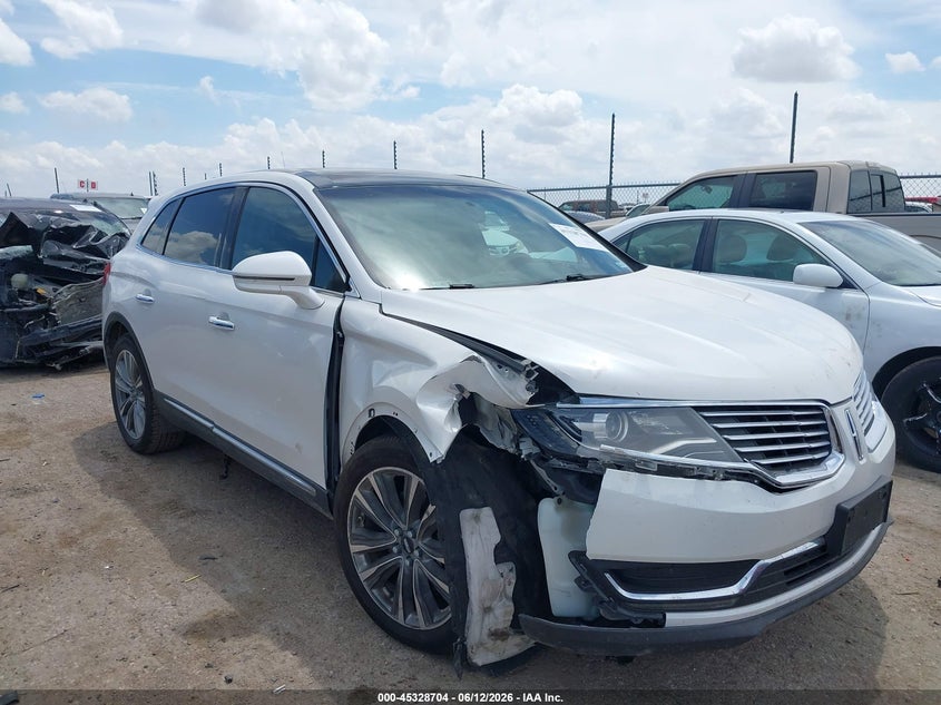 2016 Lincoln Mkx VIN 2LMTJ8LP7GBL45598 IAAI salvage auction — RIGHT FRONT, Salvage Title, sold $1,700 on 2026-07-29 (photo 1)