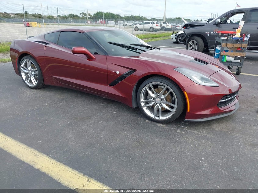 2016 Chevrolet Corvette VIN 1G1YD2D71G5112838 IAAI salvage auction — WATER/FLOOD, Salvage Title, sold $22,450 on 2026-07-16 (photo 1)