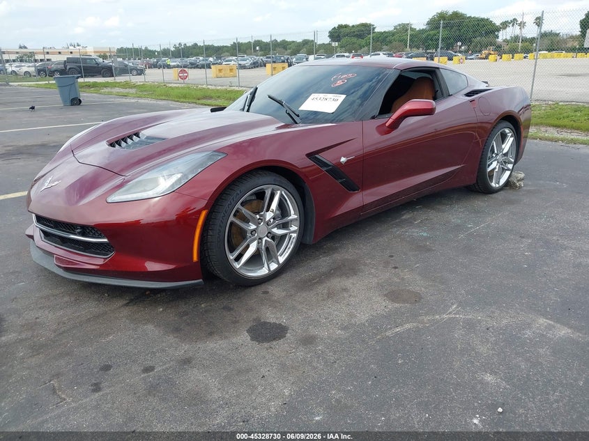 2016 Chevrolet Corvette VIN 1G1YD2D71G5112838 IAAI salvage auction — WATER/FLOOD, Salvage Title, sold $22,450 on 2026-07-16 (photo 2)