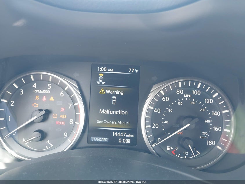 2024 Infiniti Q50 VIN JN1FV7DR4RM680538 IAAI salvage auction — VANDALISM, Salvage Title, sold $12,200 on 2026-07-30 (photo 7)
