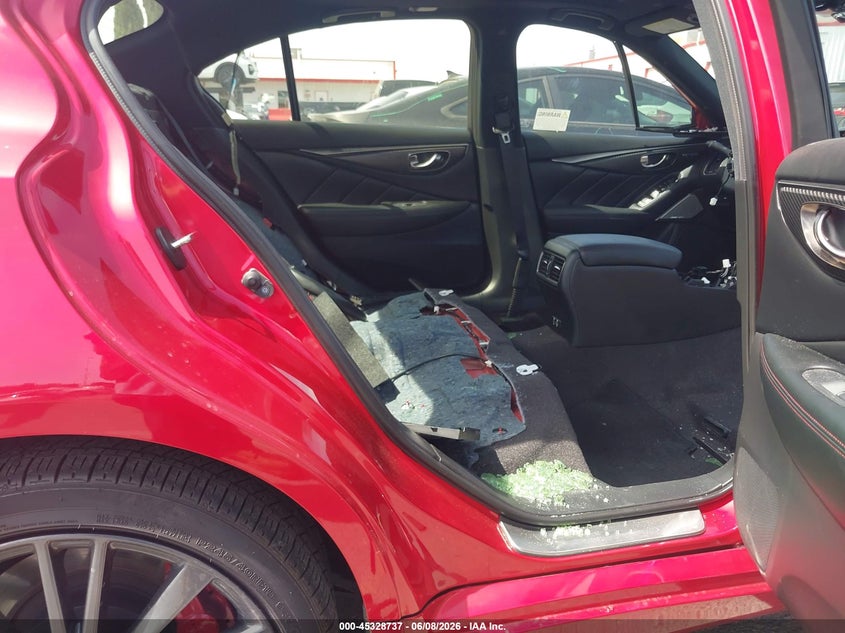 2024 Infiniti Q50 VIN JN1FV7DR4RM680538 IAAI salvage auction — VANDALISM, Salvage Title, sold $12,200 on 2026-07-30 (photo 8)