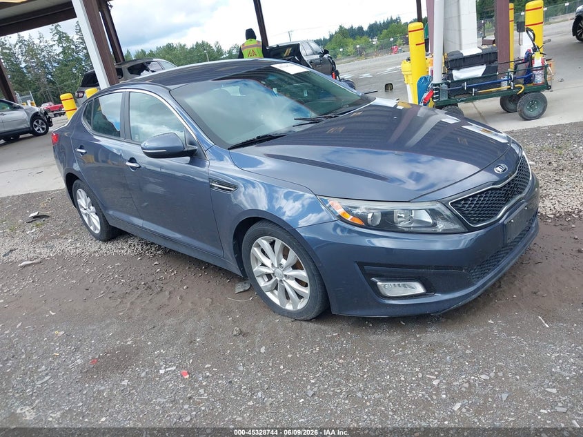 2015 Kia Optima VIN 5XXGM4A70FG443620 IAAI salvage auction — THEFT, Salvage Title, sold $850 on 2026-07-09 (photo 1)