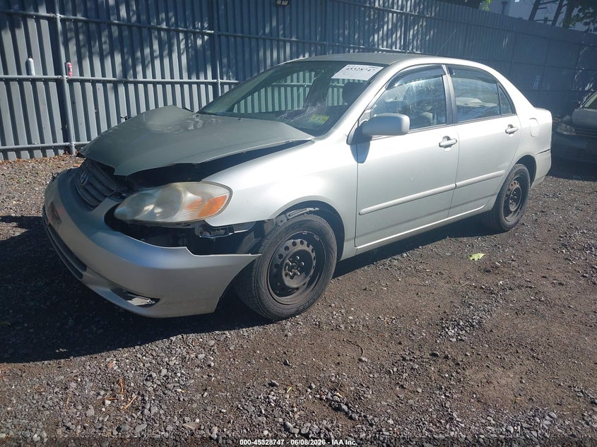 2004 Toyota Corolla VIN JTDBR32E642019073 IAAI salvage auction — FRONT & REAR, Clear (New Jersey), sold $575 on 2026-07-08 (photo 2)