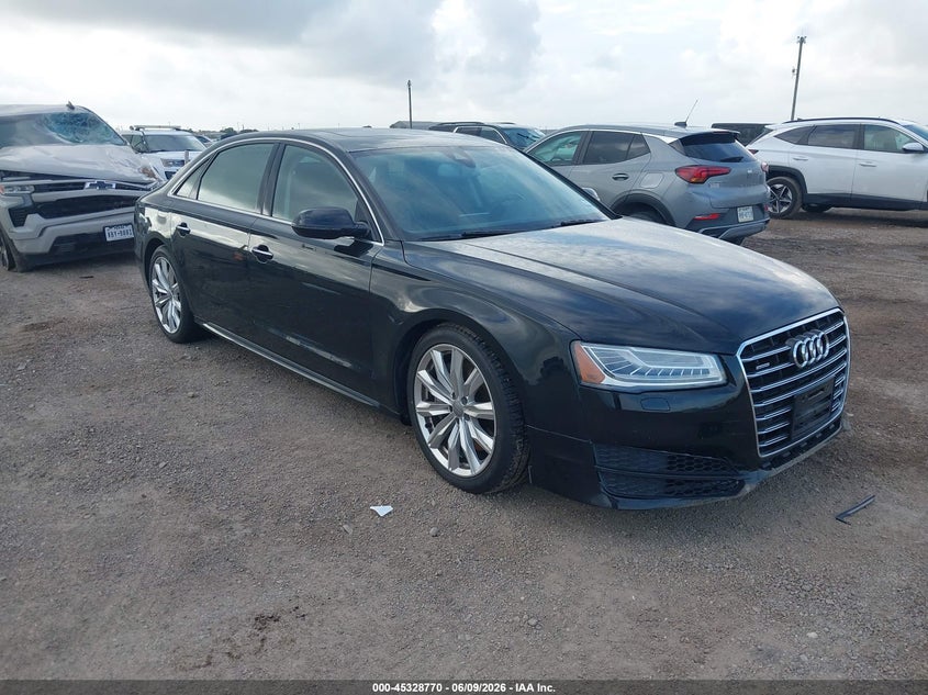 2017 Audi A8 VIN WAU44AFD2HN012457 IAAI salvage auction — WATER/FLOOD, Salvage Title, sold $2,050 on 2026-07-15 (photo 1)