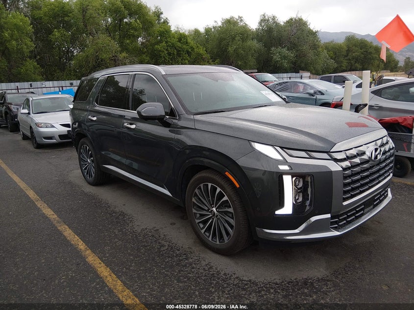 2023 Hyundai Palisade VIN KM8R7DGE0PU578819 IAAI salvage auction — REAR END, Salvage Title, sold $14,750 on 2026-07-09 (photo 1)