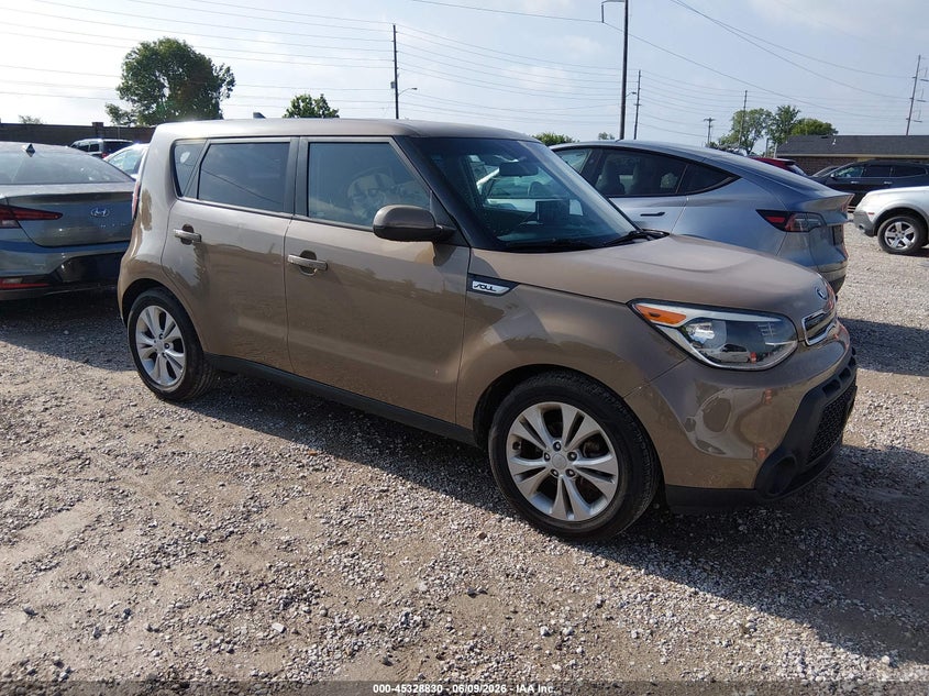 2015 Kia Soul VIN KNDJP3A54F7166064 IAAI salvage auction — REAR END, Repossessed (Missouri), sold $25 on 2026-07-30 (photo 1)