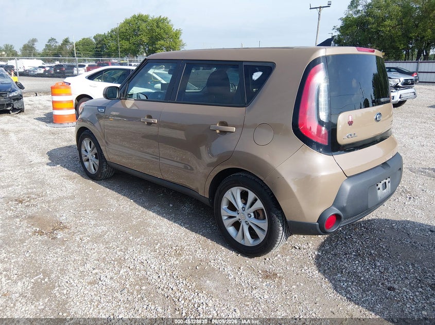 2015 Kia Soul VIN KNDJP3A54F7166064 IAAI salvage auction — REAR END, Repossessed (Missouri), sold $25 on 2026-07-30 (photo 3)