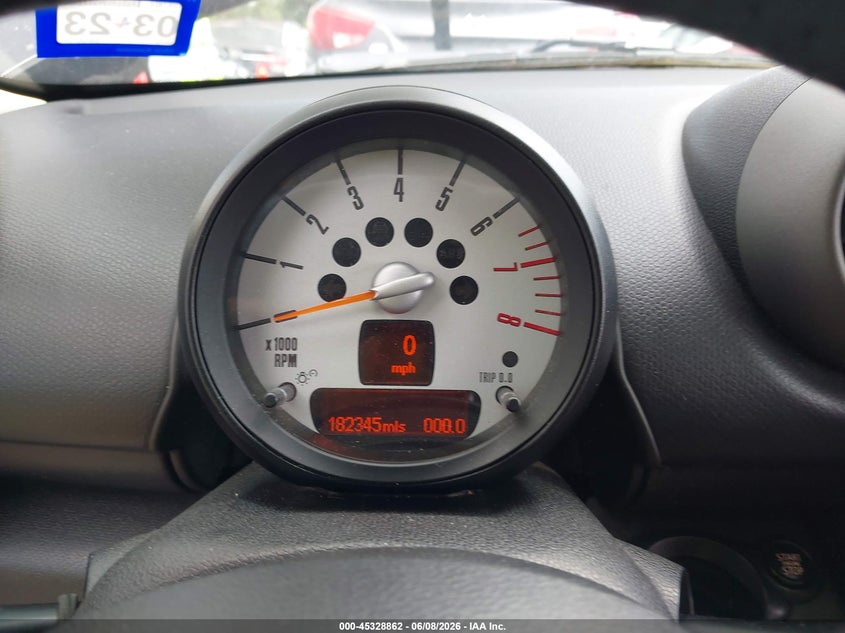 2011 Mini Cooper VIN WMWZB3C58BWM01285 IAAI salvage auction — NORMAL WEAR, Original (Texas), sold $600 on 2026-07-21 (photo 7)