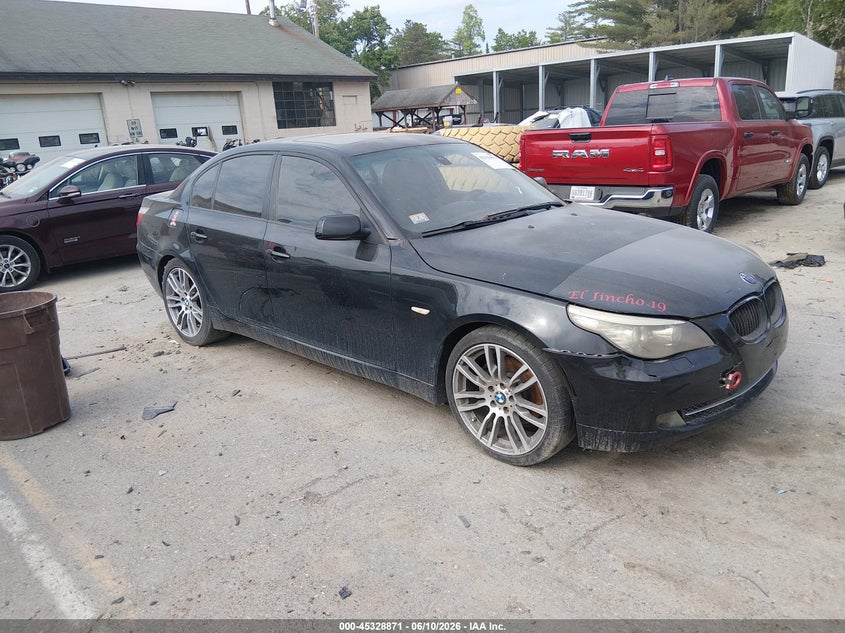 2008 BMW 5er VIN WBANV93508CZ64916 IAAI salvage auction — NORMAL WEAR, Clear (Massachusetts), sold $600 on 2026-07-08 (photo 1)