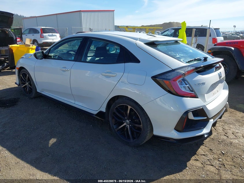 2021 Honda Civic VIN SHHFK7H44MU409547 IAAI salvage auction — FRONT END, Bill Of Sale (Washington), sold $5,300 on 2026-07-07 (photo 3)