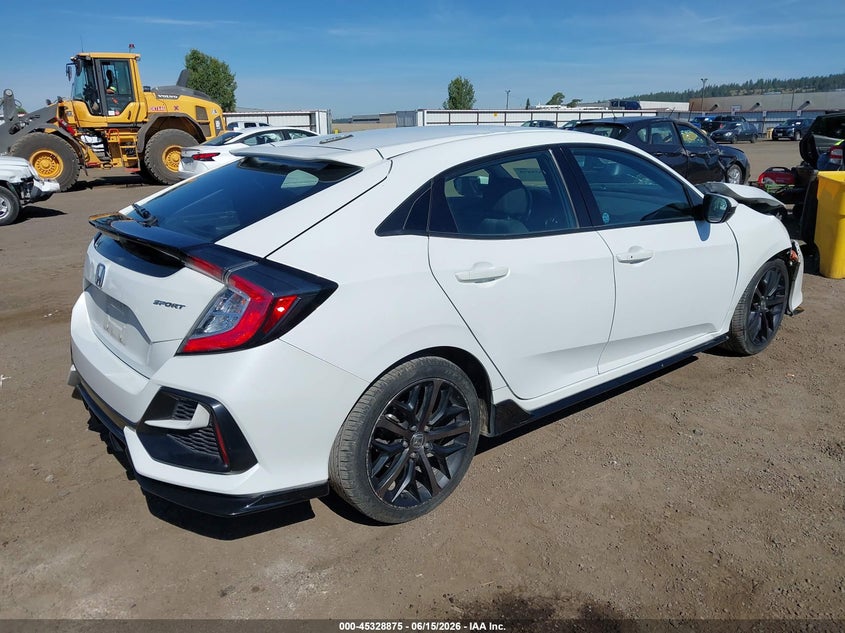 2021 Honda Civic VIN SHHFK7H44MU409547 IAAI salvage auction — FRONT END, Bill Of Sale (Washington), sold $5,300 on 2026-07-07 (photo 4)