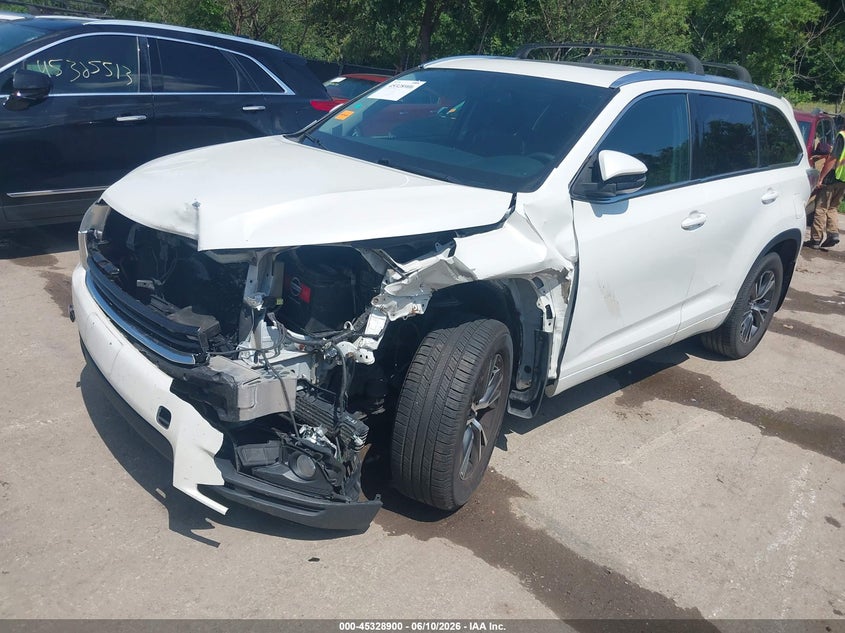 2016 Toyota Highlander VIN 5TDJKRFHXGS344183 IAAI salvage auction — LEFT FRONT, Salvage (Kansas), sold $7,225 on 2026-07-15 (photo 2)
