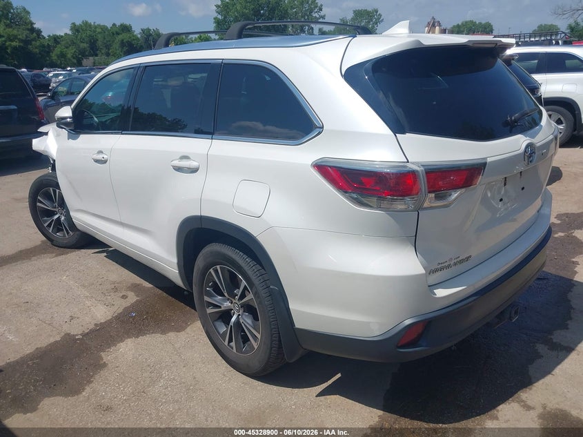 2016 Toyota Highlander VIN 5TDJKRFHXGS344183 IAAI salvage auction — LEFT FRONT, Salvage (Kansas), sold $7,225 on 2026-07-15 (photo 3)