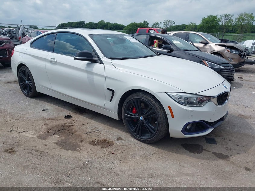 2014 BMW 4er VIN WBA3R5C56EK188300 IAAI salvage auction — HAIL, Salvage (Iowa), sold $5,500 on 2026-07-14 (photo 1)