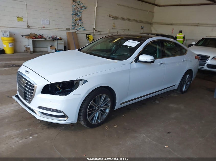 2019 Genesis G80 VIN KMTFN4JE4KU327740 IAAI salvage auction — FRONT END, Salvage Title, sold $4,450 on 2026-07-22 (photo 2)