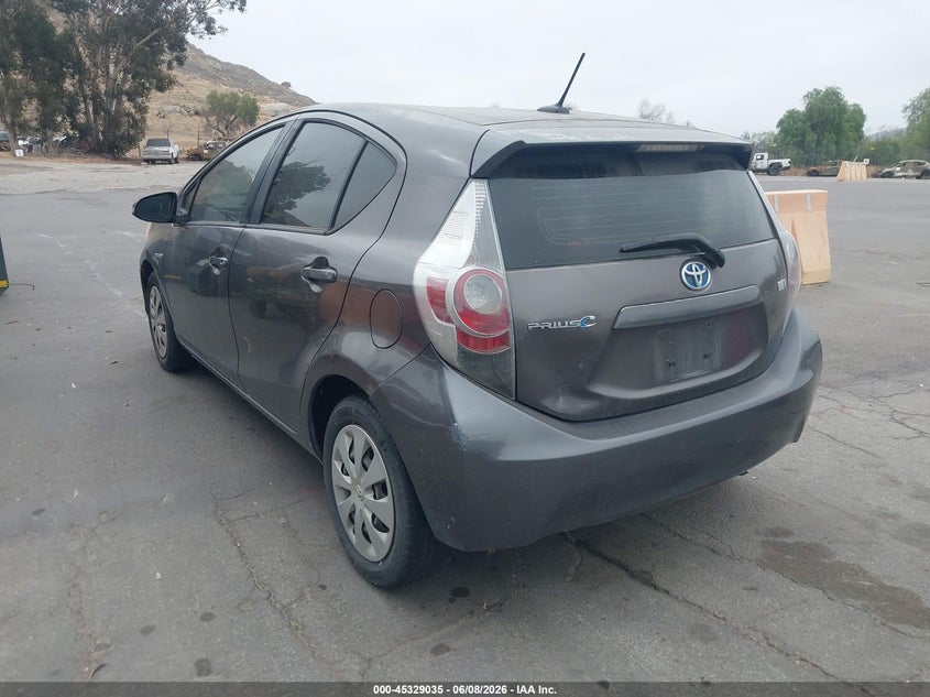 2013 Toyota Prius c VIN JTDKDTB32D1545641 IAAI salvage auction — NORMAL WEAR, Clear - Dealer Only (California), sold $425 on 2026-07-21 (photo 3)