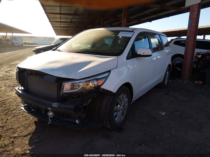 2018 Kia SEDONA VIN KNDMA5C12J6406926 IAAI salvage auction — FRONT END, Salvage Title, sold $25 on 2026-07-28 (photo 2)