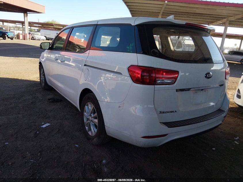 2018 Kia SEDONA VIN KNDMA5C12J6406926 IAAI salvage auction — FRONT END, Salvage Title, sold $25 on 2026-07-28 (photo 3)