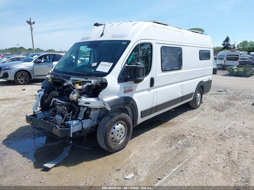 2022 Ram Promaster city VIN 3C6MRVJG9NE104444 IAAI salvage auction — FRONT END, Salvage (Illinois), sold $17,950 on 2026-07-28 (photo 2)