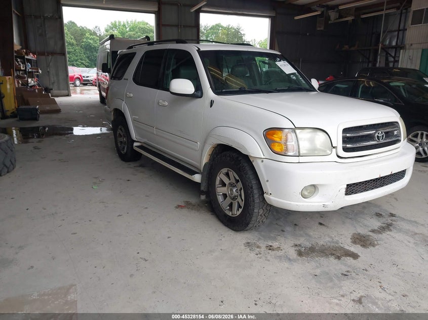 2002 Toyota Sequoia VIN 5TDZT38A62S115134 IAAI salvage auction — SIDE, Repossession Paperwork (Georgia), sold $400 on 2026-07-22 (photo 1)