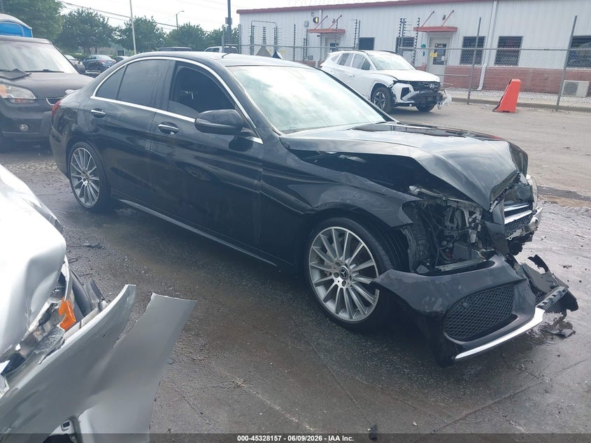 2018 Mercedes-benz C-klasse VIN 55SWF4JB0JU262411 IAAI salvage auction — FRONT END, Salvage (North Carolina), sold $4,250 on 2026-07-26 (photo 1)