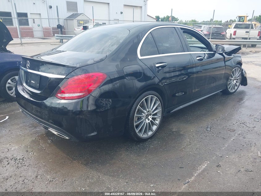 2018 Mercedes-benz C-klasse VIN 55SWF4JB0JU262411 IAAI salvage auction — FRONT END, Salvage (North Carolina), sold $4,250 on 2026-07-26 (photo 4)