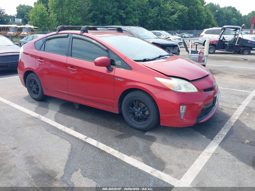 2013 Toyota Prius VIN JTDKN3DU9D5628074 IAAI salvage auction — NORMAL WEAR, Clear (North Carolina), sold $1,000 on 2026-07-16 (photo 1)