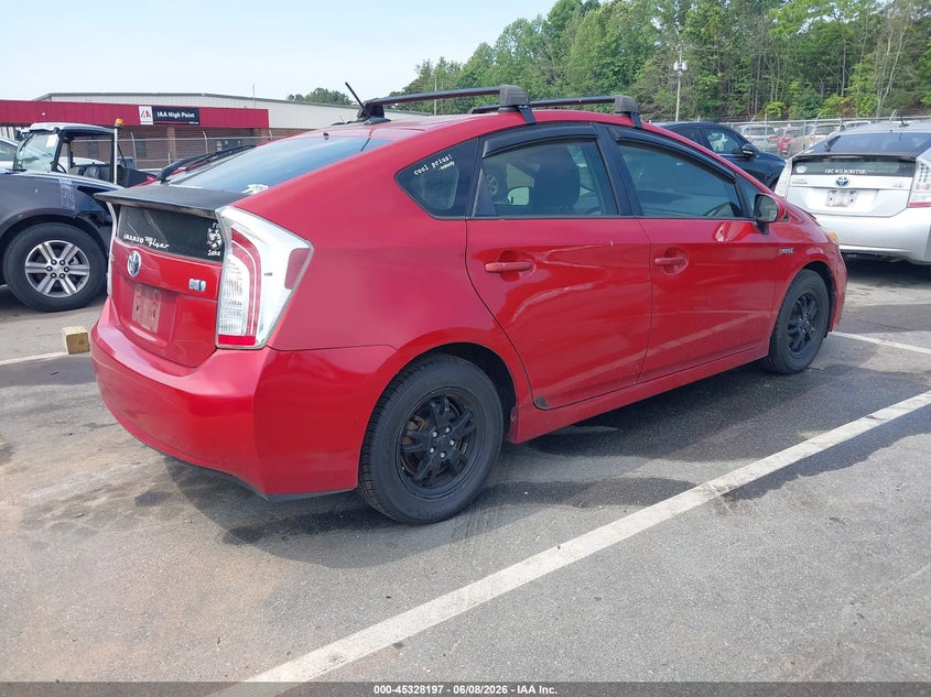 2013 Toyota Prius VIN JTDKN3DU9D5628074 IAAI salvage auction — NORMAL WEAR, Clear (North Carolina), sold $1,000 on 2026-07-16 (photo 4)