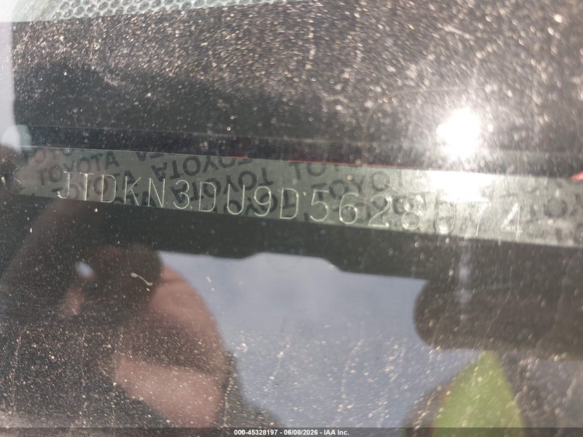 2013 Toyota Prius VIN JTDKN3DU9D5628074 IAAI salvage auction — NORMAL WEAR, Clear (North Carolina), sold $1,000 on 2026-07-16 (photo 9)
