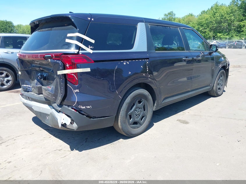 2026 Kia Carnival VIN KNDNB5K37T6580448 IAAI salvage auction — REAR END, Salvage Title, sold $13,125 on 2026-07-16 (photo 4)