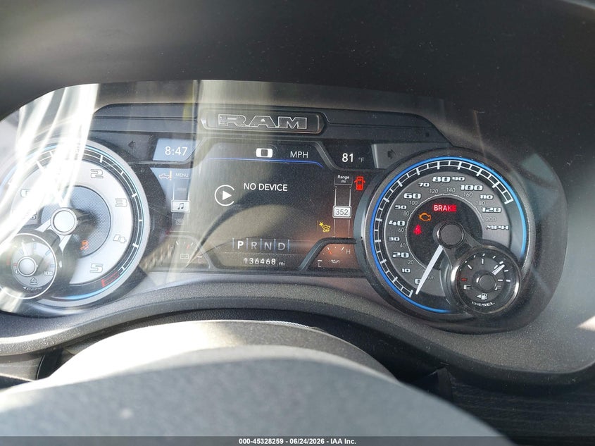2022 Ram 1500 VIN 1C6SRFHM1NN402202 IAAI salvage auction — FRONT & REAR, Salvage Title, sold $11,900 on 2026-08-12 (photo 7)