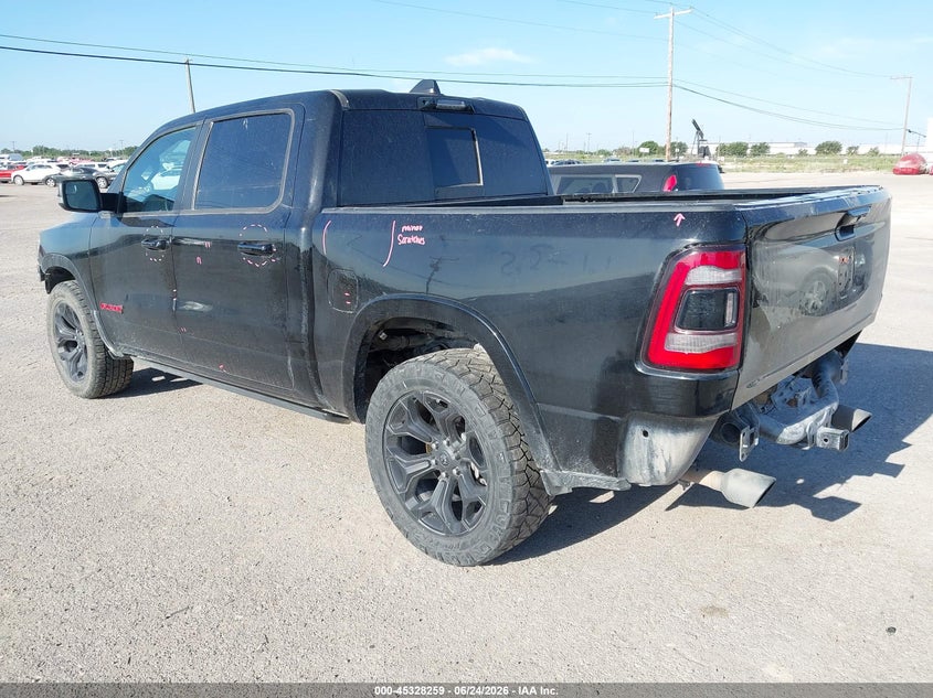 2022 Ram 1500 VIN 1C6SRFHM1NN402202 IAAI salvage auction — FRONT & REAR, Salvage Title, sold $11,900 on 2026-08-12 (photo 3)