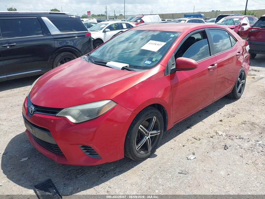 2016 Toyota Corolla VIN 5YFBURHE6GP390068 IAAI salvage auction — LEFT REAR, Original (Texas), sold $2,650 on 2026-07-29 (photo 2)