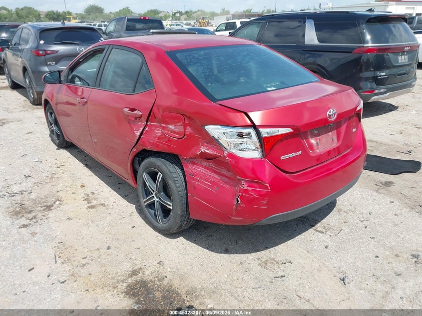 2016 Toyota Corolla VIN 5YFBURHE6GP390068 IAAI salvage auction — LEFT REAR, Original (Texas), sold $2,650 on 2026-07-29 (photo 3)