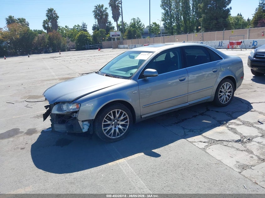 2008 Audi A4 VIN WAUAF78E88A164255 IAAI salvage auction — NORMAL WEAR, Clear - Dealer Only (California), sold $375 on 2026-07-13 (photo 2)