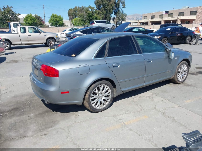 2008 Audi A4 VIN WAUAF78E88A164255 IAAI salvage auction — NORMAL WEAR, Clear - Dealer Only (California), sold $375 on 2026-07-13 (photo 4)