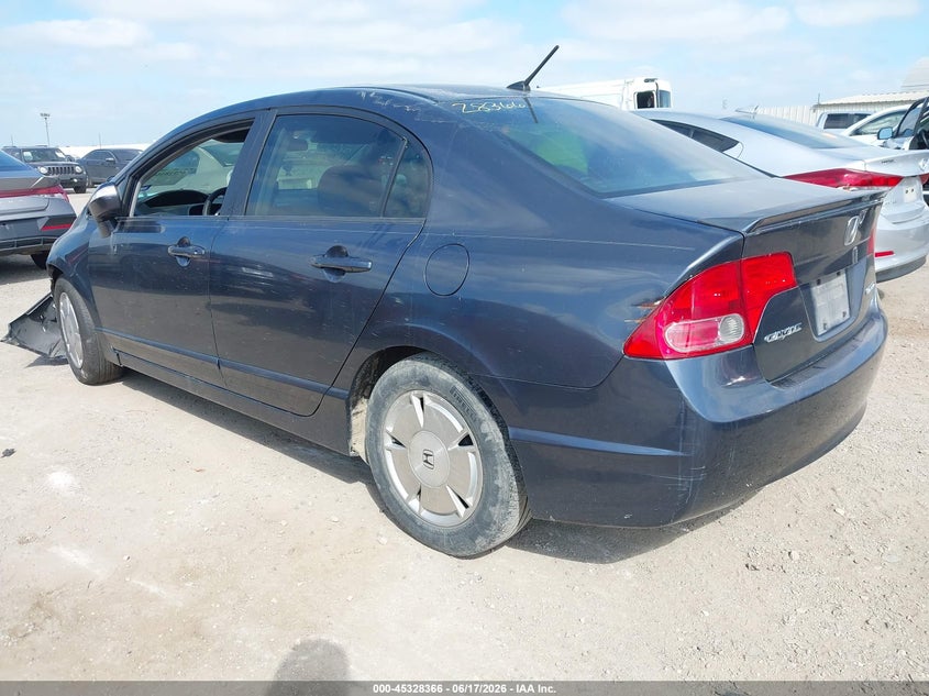 2008 Honda Civic VIN JHMFA36278S021878 IAAI salvage auction — LEFT FRONT, Salvage (Texas), sold $25 on 2026-07-29 (photo 3)