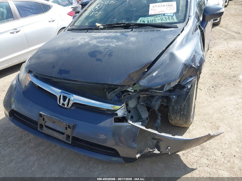 2008 Honda Civic VIN JHMFA36278S021878 IAAI salvage auction — LEFT FRONT, Salvage (Texas), sold $25 on 2026-07-29 (photo 6)