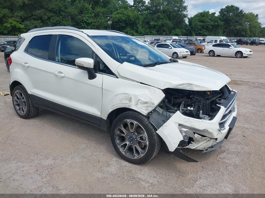 2021 Ford Ecosport VIN MAJ3S2KE7MC437158 IAAI salvage auction — FRONT END, Salvage (Texas), sold $25 on 2026-07-30 (photo 1)