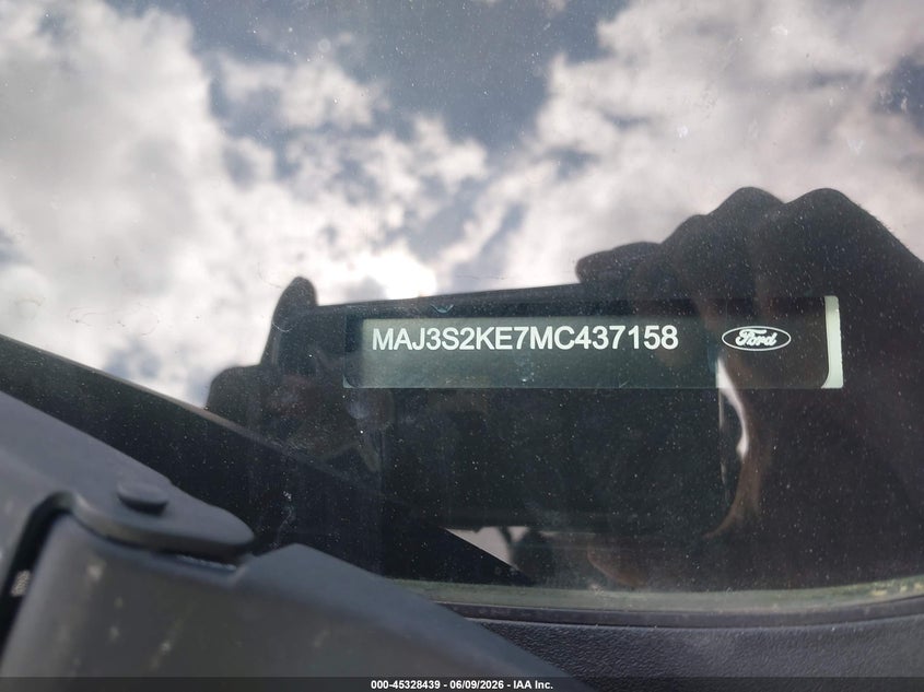 2021 Ford Ecosport VIN MAJ3S2KE7MC437158 IAAI salvage auction — FRONT END, Salvage (Texas), sold $25 on 2026-07-30 (photo 9)