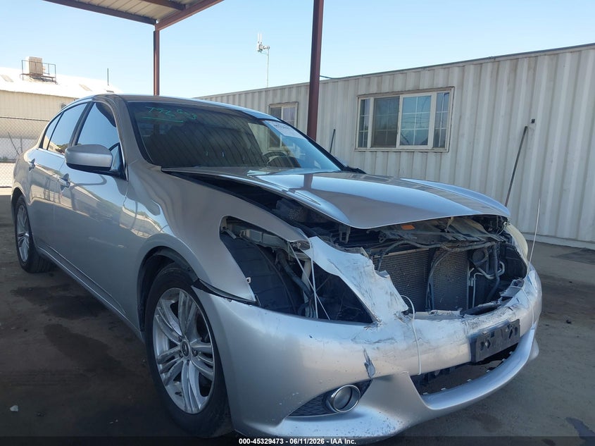 2011 Infiniti G25 VIN JN1DV6AP9BM600094 IAAI salvage auction — FRONT END, Salvage (California), sold $800 on 2026-07-21 (photo 1)