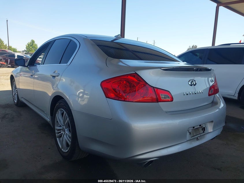 2011 Infiniti G25 VIN JN1DV6AP9BM600094 IAAI salvage auction — FRONT END, Salvage (California), sold $800 on 2026-07-21 (photo 3)