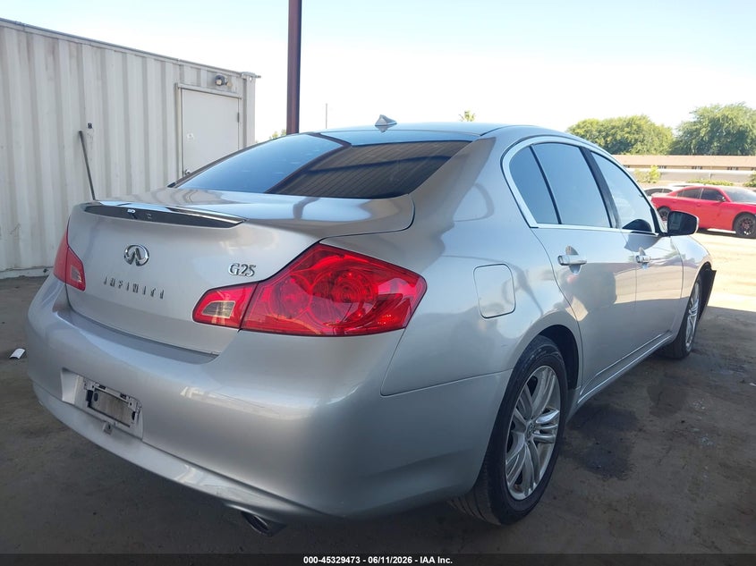 2011 Infiniti G25 VIN JN1DV6AP9BM600094 IAAI salvage auction — FRONT END, Salvage (California), sold $800 on 2026-07-21 (photo 4)