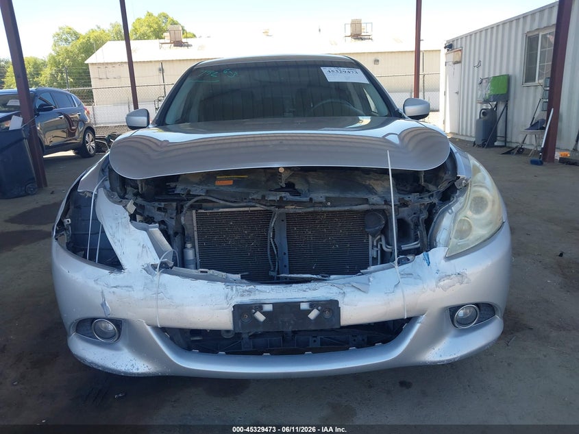 2011 Infiniti G25 VIN JN1DV6AP9BM600094 IAAI salvage auction — FRONT END, Salvage (California), sold $800 on 2026-07-21 (photo 6)