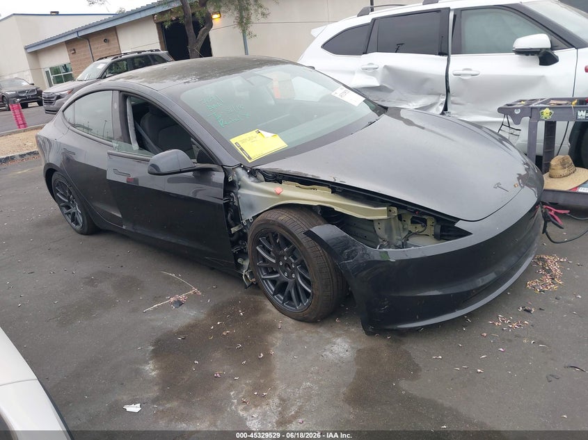 2026 Tesla Model 3 VIN 5YJ3E1EA7TF164857 IAAI salvage auction — RIGHT FRONT, Salvage Title, sold $12,250 on 2026-07-17 (photo 1)