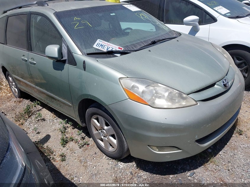 2009 Toyota Sienna VIN 5TDZK22C39S241517 IAAI salvage auction — REAR END, Salvage Certificate (California), sold $475 on 2026-07-08 (photo 1)