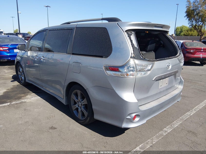 2015 Toyota Sienna VIN 5TDXK3DC6FS657647 IAAI salvage auction — SIDE, Salvage Certificate (California), sold $2,550 on 2026-07-10 (photo 3)