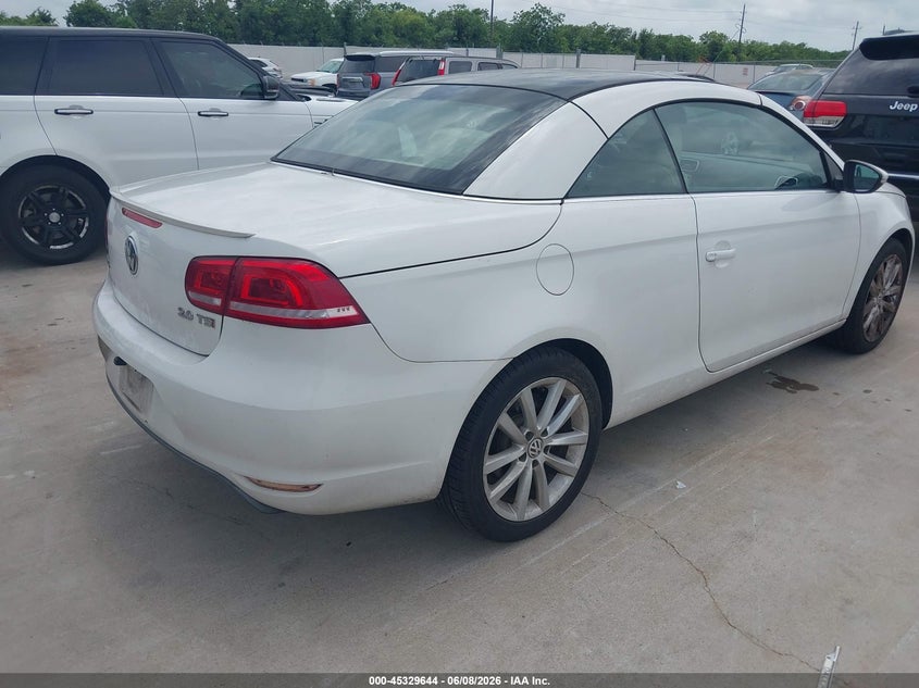 2014 Volkswagen Eos VIN WVWBW8AH3EV003558 IAAI salvage auction — NORMAL WEAR, Original (Texas), sold $975 on 2026-07-10 (photo 4)