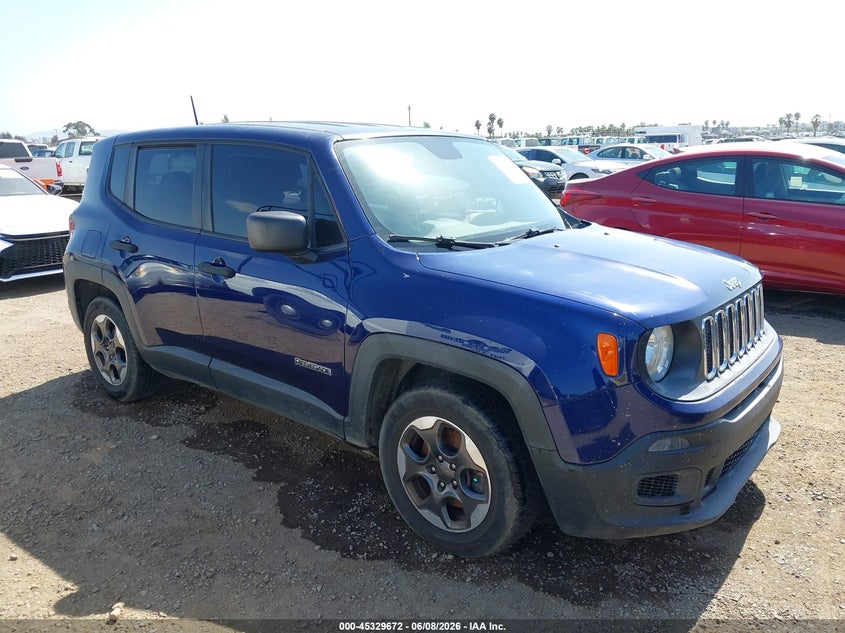 2016 Jeep Renegade VIN ZACCJAAW5GPC63205 IAAI salvage auction — NORMAL WEAR, Clear-Dealer Only (Arizona), sold $1,175 on 2026-07-13 (photo 1)